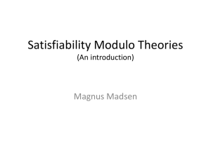 Satisfiability Modulo Theories