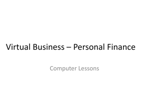 Virtual Business * Personal Finance