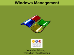 Lesson 9 Windows Management