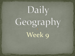 Daily Geography Week 9