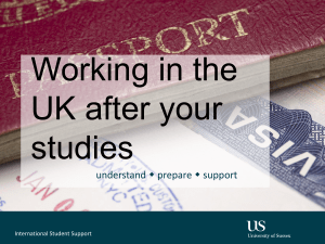 Working in the UK after your studies - Visas