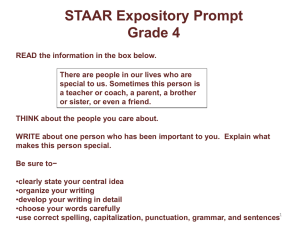 STAAR Expository Prompt Grade 4