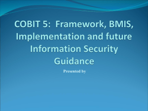 COBIT 5 for Information Security
