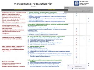 Management 5-Point Action Plan Summary