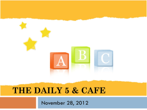 The Daily 5 - Curriculum