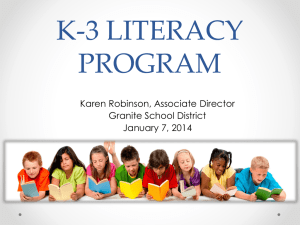 K-3 LITERACY PROGRAM - Granite School District