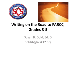 Writing on the Road to PARCC 3-5