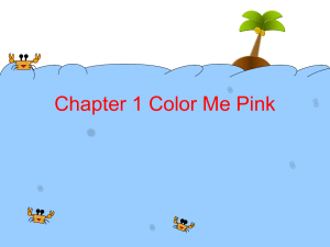 Chapter 1 Color Me Pink