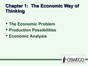 Chapter 1: The Economic Way of Thinking