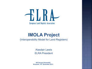 1. Alasdair Lewis_IMOLA Project - elra european land registry