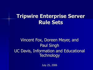 Tripwire Enterprise Server - Rule Sets