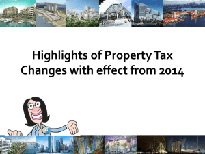 Highlights of Property Tax Changes from 1 Jan 2014