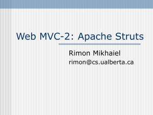Web MVC-2: Apache Struts