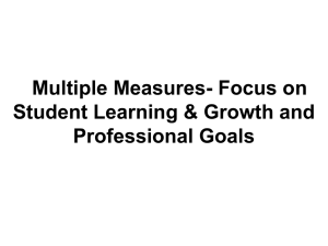 Focus on Student Learning & Growth and Professional Goals