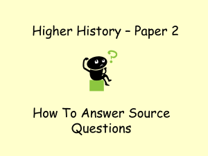 Higher History – Paper 2