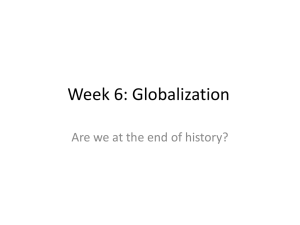 Week 6: Globalization