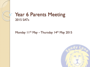 Year 6 Parents Meeting - Sandy Lane Primary School