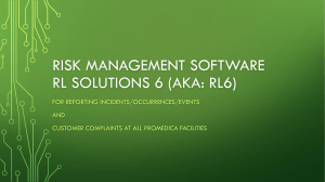 Risk management software rl Solutions 6 (aka: rls 6)