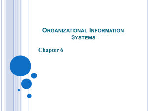 Chapter 6: Organizational Information Systems