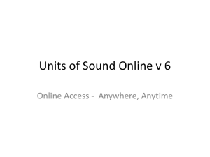 Units of Sound Online v 6 2 - by Marianne