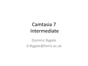 Camtasia 7 Intermediate