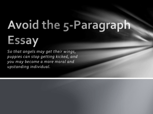 Avoid the 5-Paragraph Essay