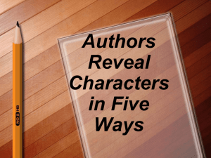Ways an Author Reveals Character