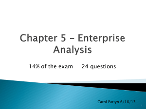 Chapter 5 * Enterprise Analysis