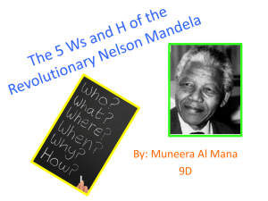 The 5 Ws and H of the Revolutionary Nelson Mandela