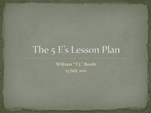 The 5 E`s Lesson Plan x - GK-12