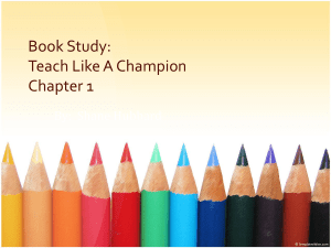 Teach Like a Champ Book Study