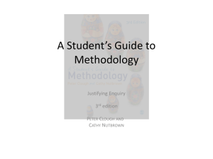 A Students* Guide to Methodology