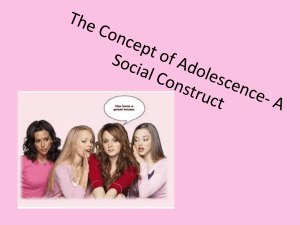 The Concept of Adolescence- A Social Construct