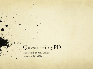 Questioning PD