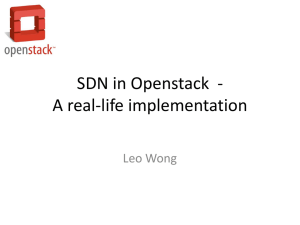 SDN in OpenStack – A real-life Implementation