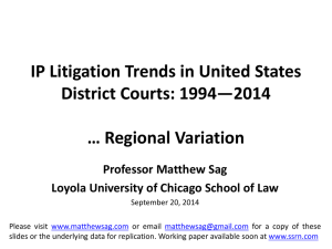 Regional Variation in IP Filing