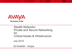 Avaya – Stealth Networks Overview