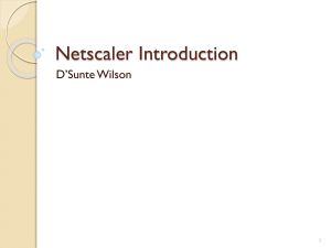 Netscaler Introduction