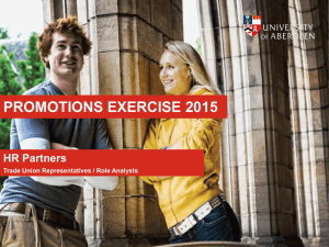 PROMOTIONS EXERCISE 2015