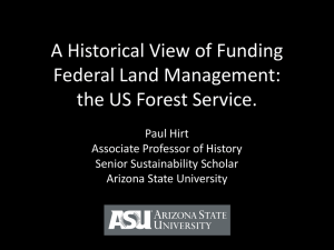 A Historical View of Funding Federal Land Management: the US