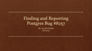 Postgres Bug #8257
