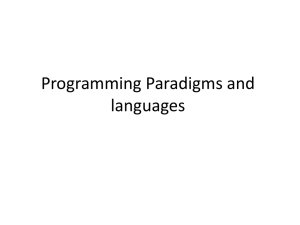 Programming Paradigms and languages (P1 and P2) - Let`s E