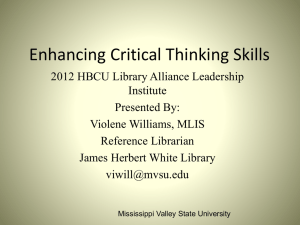 Presentation - HBCU Library Alliance