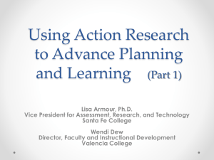 Using Action Research to Advance Planning and