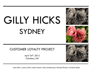 Gilly Hicks Marketing Event PowerPoint