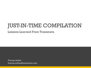Just-in-Time Compilation Lessons Learned from Transmeta