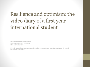 the video diary of a first year international student