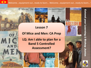 CA Prep LQ: Am I able to plan for a Band 5 Controlled Assessment?