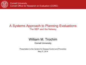 A Systems Approach to Planning Evaluations