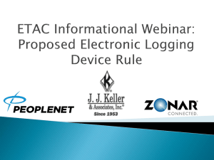 Proposed Electronic Logging Device Rule